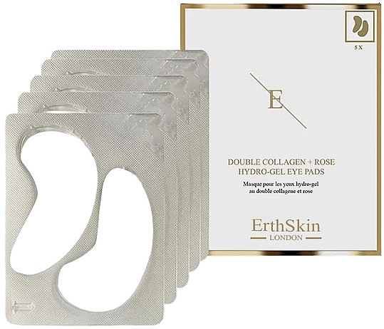 Augenpads - ErthSkin London Hyaluronic Acid + Collagen Double Collagen + Rose Hydro-Gel Eye Pads — Bild N1