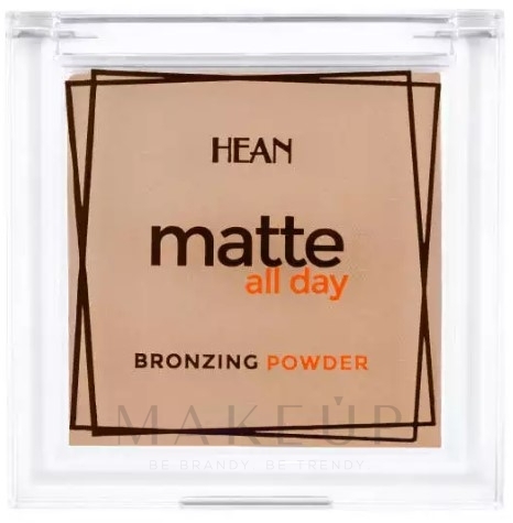 Matter Bronzer für die Gesichtskonturierung - Hean Matte All Day Bronzing Powder — Bild 55 - Jamaica Sun