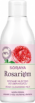 Gesichtsreinigungsmilch zum Abschminken mit Rosenwasser, Rosenextrakt und Allantoin - Soraya Rosarium Rose Cleansing Milk — Bild N1