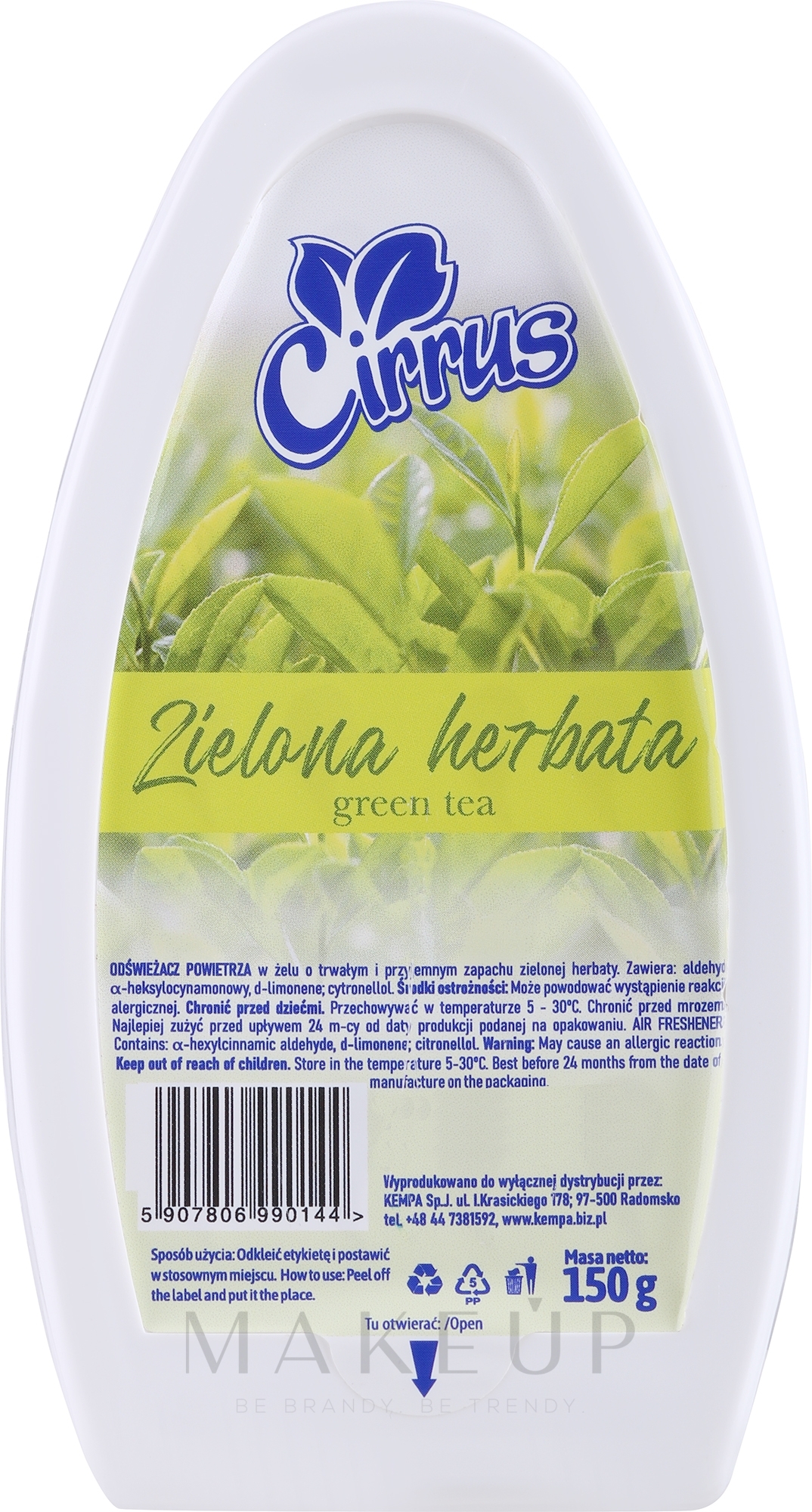 Gel-Lufterfrischer Grüner Tee - Cirrus Green Tea — Bild 150 g