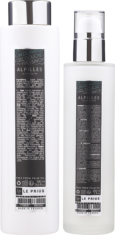 Körperpflegeset - Le Prius Alpilles Olive Gift Box (Badeschaum 500ml + Körpermilch 200ml + Duftkerze 230g) — Bild N3