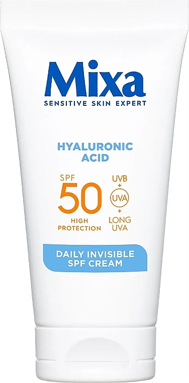 Feuchtigkeitscreme für den täglichen Gebrauch - Mixa Hyaluronic Acid Daily Invisible SPF50 Cream — Bild N1