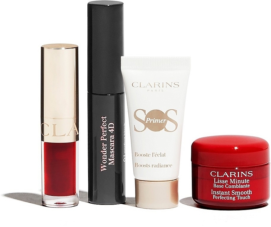Clarins Make-up Essentials (primer/4ml + primer/5ml + lip/oil/1,4ml + mascara/3ml) - Set — Bild N2