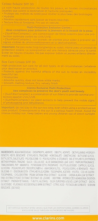 Sonnenschutzcreme Hydratante SPF 30 - Clarins Solaire Corps Hydratante Cream SPF 30 — Bild N3