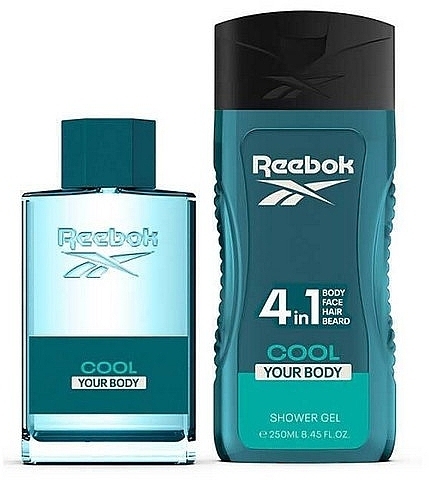 Reebok Cool Your Body  - Duftset (Eau de Toilette 100ml + Duschgel 250ml + Kosmetiktasche 1 St.)  — Bild N2