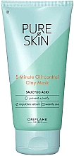 Düfte, Parfümerie und Kosmetik Beruhigende Gesichtsreinigungsmaske mit Salicylsäure und Tonerde gegen Akne für fettige Haut - Oriflame Pure Skin 5 Minute Oil-control Clay Mask