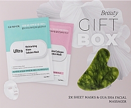 Gesichtspflegeset - Glamfox Beauty Gift Box (Maske 2x25ml + Massager 1 St.)  — Bild N1