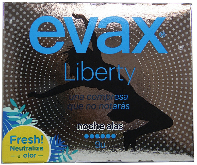 Hygiene-Damenbinden mit Flügeln für die Nacht 9 St. - Evax Liberty — Bild N1
