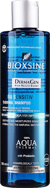 Mildes Shampoo mit Thermalwasser für empfindliche Kopfhaut - Biota Bioxsine DermaGen Aqua Thermal Ultra Sensitive Thermal Shampoo — Bild N1