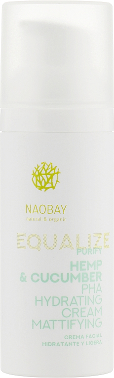 Feuchtigkeitsspendende und mattierende Gesichtscreme - Naobay Purify Hemp & Cucumber PHA Hydrating Cream Mattifying — Bild N1