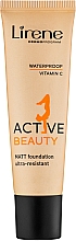 Düfte, Parfümerie und Kosmetik Wasserfeste Foundation - Lirene Active Beauty Matt Foundation Ultra-Resistant