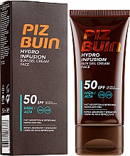Düfte, Parfümerie und Kosmetik Sonnenschutzendes und wasserfestes Cremegel für das Gesicht SPF 50 - Piz Buin Hydro Infusion SPF 50