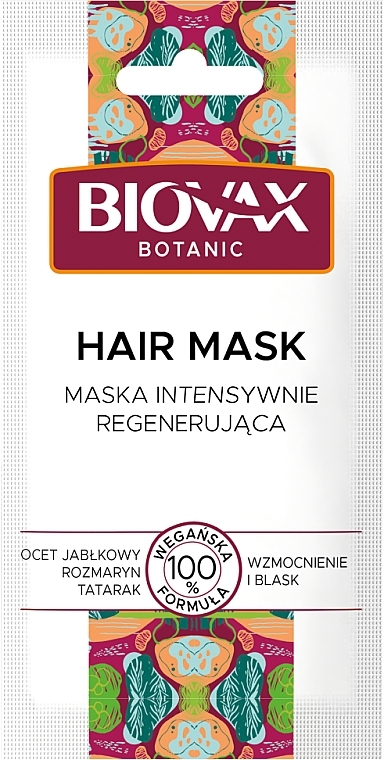 Regenerierende Haarmaske Apfelessig - Biovax Botanic Hair Mask Travel Size — Bild N1