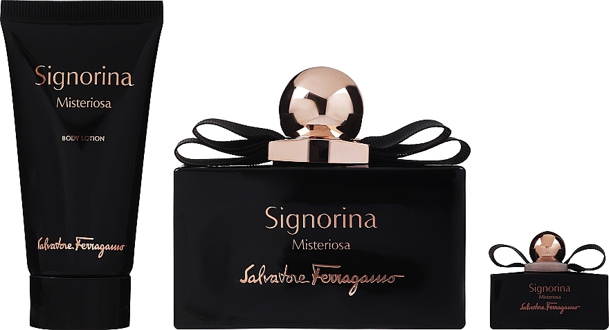 Salvatore Ferragamo Signorina Misteriosa - Duftset (Eau de Parfum 100ml + Körperlotion 50ml + Eau de Parfum Mini 5ml) — Bild N2