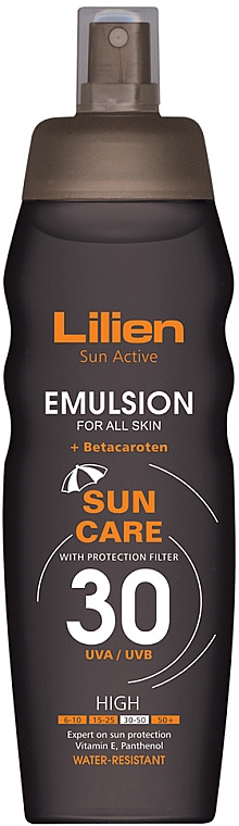 Sonnenemulsion für den Körper - Lilien Sun Active Emulsion SPF 30 — Bild N1
