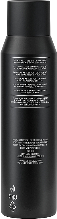 Deospray für Männer - Adidas After Sport Cool & Aromatic Deo Body Spray — Bild N2