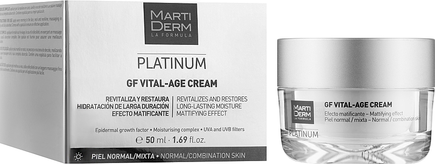 Creme für normale und Mischhaut - MartiDerm Platinum Gf Vital Age Cream — Bild N2