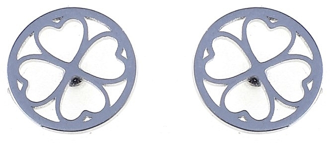 Ohrringe für Damen Herzen im Kreis silbern - Lolita Accessories — Bild N1