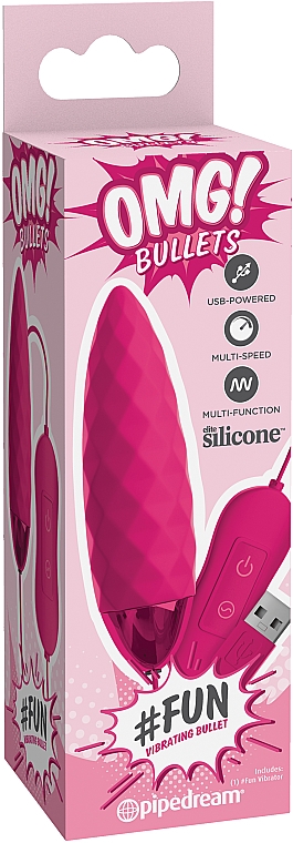 Geprägtes Vibro-Geschoss mit Fernbedienung pink - Pipedream OMG! Bullets #Fun Vibrating Bullet — Bild N1