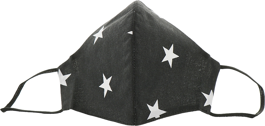 Schutzmaske schwarz mit großen Sternen Größe M - Gioia — Bild N1