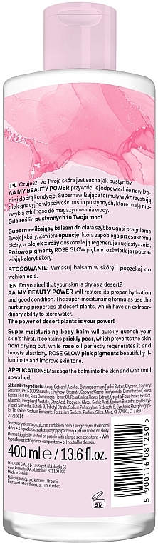Intensiv feuchtigkeitsspendender Körperbalsam mit Feigenkaktus und Rosenöl - AA My Beauty Power Super Moisturizing Body Balm — Bild N2