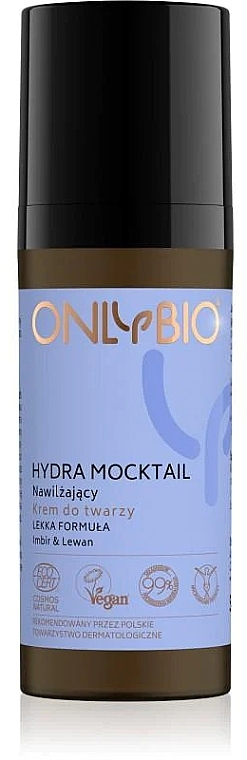 Leichte Feuchtigkeitscreme für das Gesicht - Only Bio Hydra Mocktail Moisturizing Face Cream Light — Bild N1