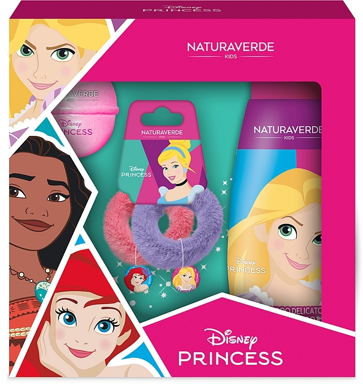 Set - Naturaverde Kids Disney Princess (shm/300ml + bath/bomb/100g + h/ring/2pcs) — Bild N1