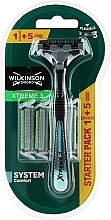 Düfte, Parfümerie und Kosmetik Rasierer mit 5 Ersatzklingen - Wilkinson Sword Xtreme3 Hybrid