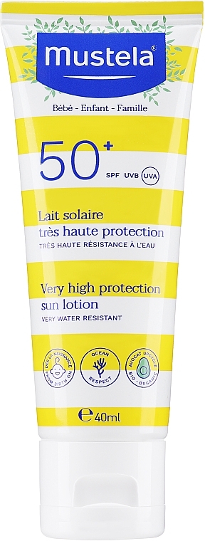 Sonnenschutzlotion für Kinder und Babys SPF 50+ - Mustela Bebe Enfant Very High Protection Face And Body Sun Lotion SPF 50+ — Bild N1