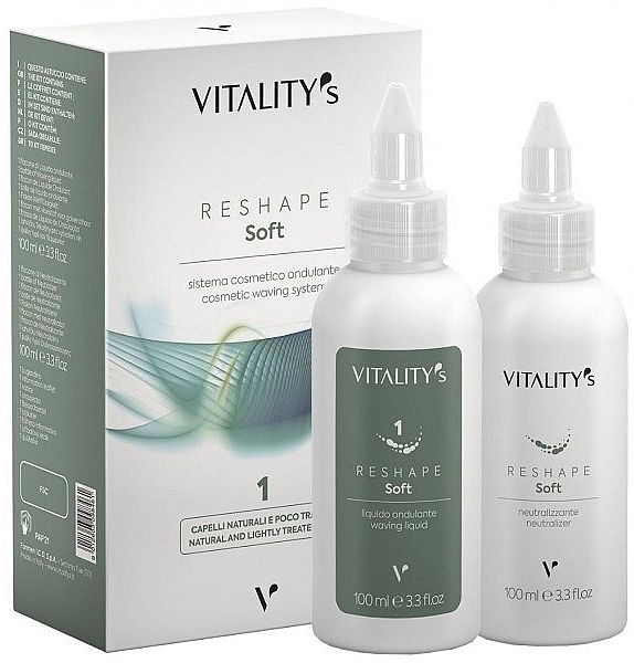 Haarpflegeset für natürliches und blondes Haar - Vitality's Reshape Soft 1 (Haarlotion 2x100ml) — Bild N1