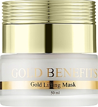 Düfte, Parfümerie und Kosmetik Maske mit Baumwollextrakt und Hyaluronsäure für das Gesicht - Sea of Spa Gold Benefits Gold Lifting Mask