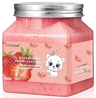 Körperpeeling mit Meersalz und Erdbeerextrakt - Sersanlove Strawberry Fresh Bath Salt — Bild N1