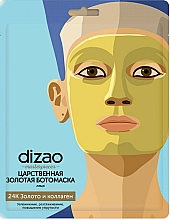 Düfte, Parfümerie und Kosmetik Feuchtigkeitsspendende, regenerierende und glättende Vliesmaske für das Gesicht mit 24 Karat Gold, Kollagen und Peptidkomplex - Dizao