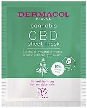 Düfte, Parfümerie und Kosmetik Beruhigende Gesichtsmaske - Dermacol Cannabis CBD Sheet Mask