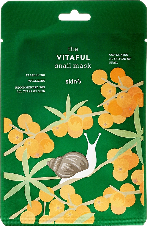 Revitalisierende Gesichtsmaske mit Schneckenschleim-Extrakt und Vitaminen - Skin79 The Vitaful Snail Mask — Bild N1