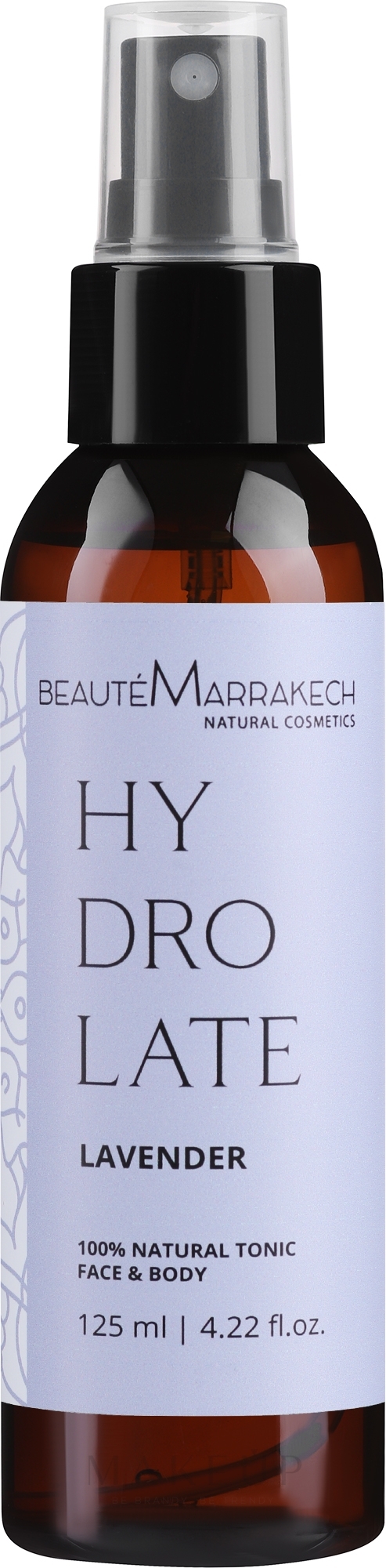 Natürliches feuchtigkeitsspendendes Lavendelwasser für das Gesicht und Körper - Beaute Marrakech Lavander Water — Foto 125 ml
