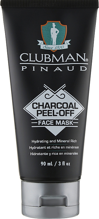 Reinigende schwarze Peel-Off- Gesichtsmaske mit Tonerde und Aktivkohle - Clubman Pinaud Charcoal Peel-Off Face Mask — Bild N1