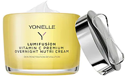 Düfte, Parfümerie und Kosmetik Pflegende Gesichtscreme mit Vitamin C für die Nacht - Yonelle Lumifusion Vitamin C Premium Overnight Nutri Cream