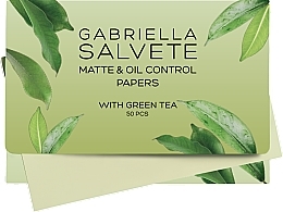 Mattierendes Gesichtspapier - Gabriella Salvete With Green Tea Matte & Oil Control Papers — Bild N1