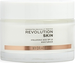 Düfte, Parfümerie und Kosmetik Feuchtigkeitscreme mit Hyaluronsäure - Revolution Skin Hyaluronic Acid SPF 30 Moisturiser