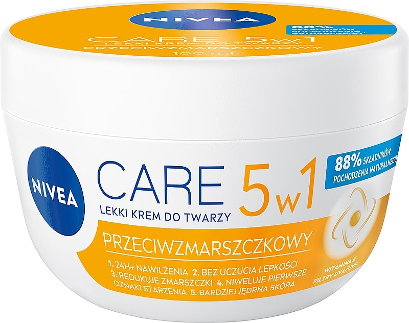 Leichte Anti-Aging Gesichtscreme mit Vitamin E - NIVEA Care Light Anti-Wrinkle Cream — Bild N1