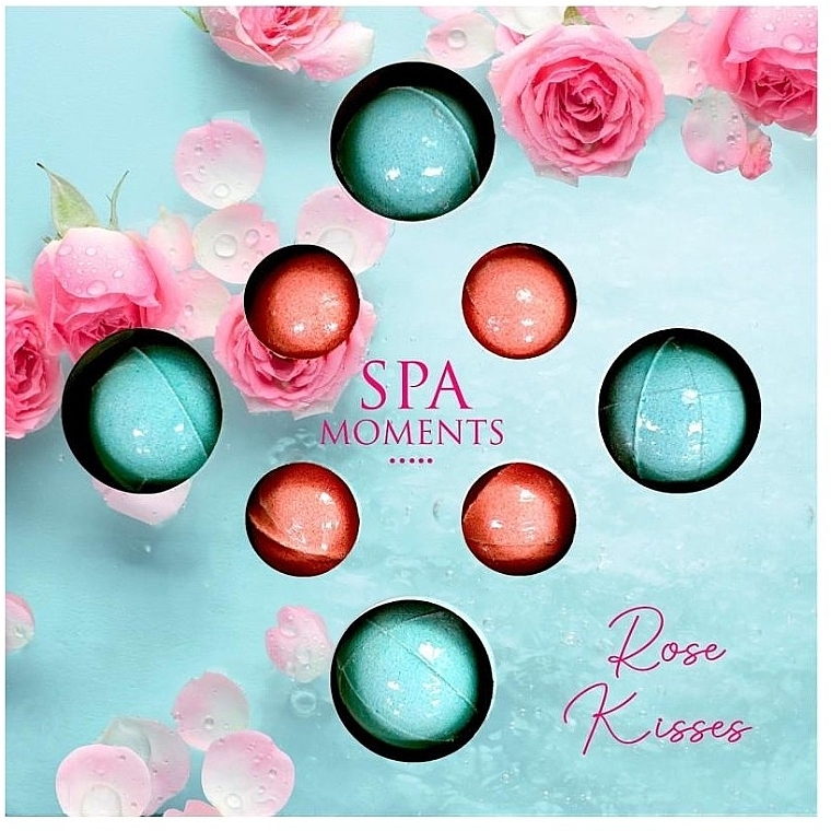 Badebomben-Set - Spa Monents Rose Kisses Set (Badebombe/4 x 30 g + Badebombe/4 x 20 g) — Bild N1