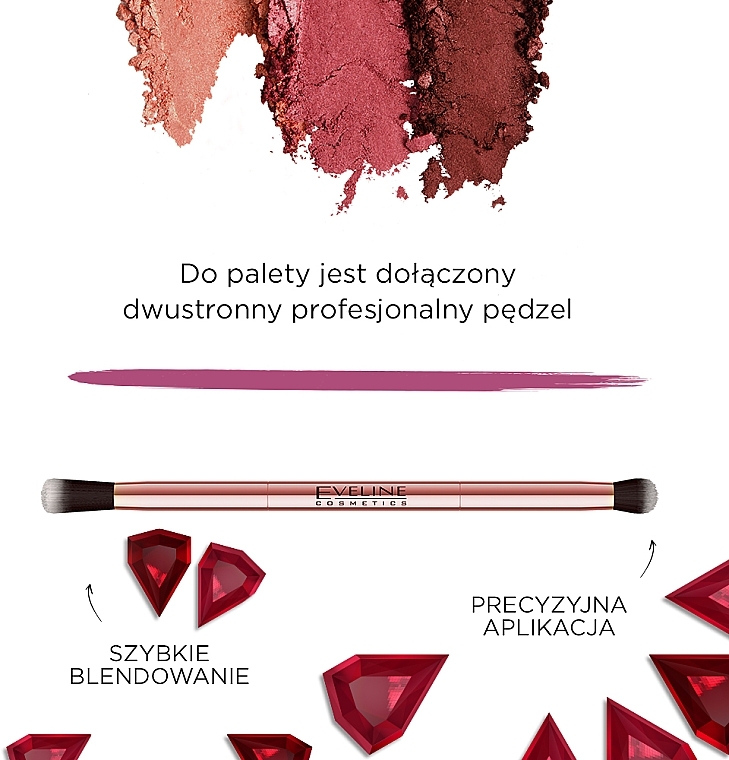 Lidschatten-Palette - Eveline Cosmetics Ruby Glamour Eyeshadow Palette — Bild N7