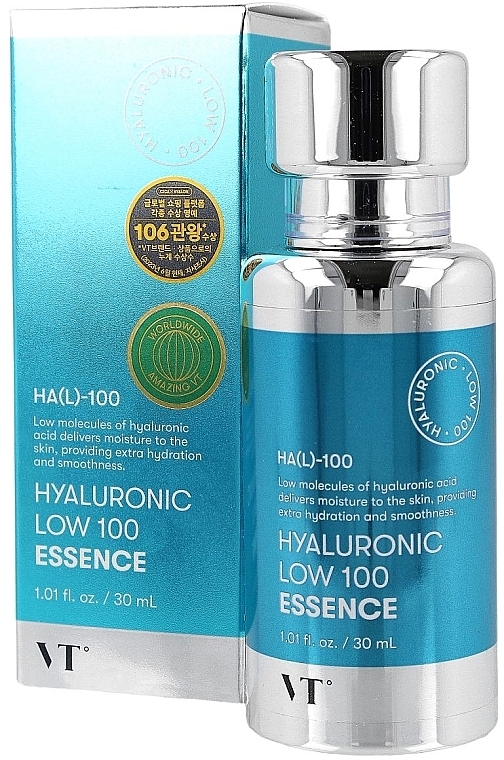 Intensiv feuchtigkeitsspendendes Serum für Gesicht, Hals und Dekolleté - VT Cosmetics Hyaluronic Low 100 Essence — Bild N2