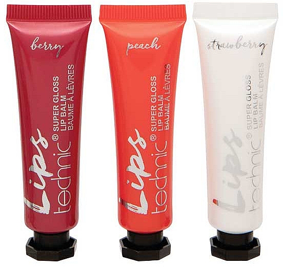 Set - Technic Cosmetics Super Gloss Trio Lip Balm Set  — Bild N2