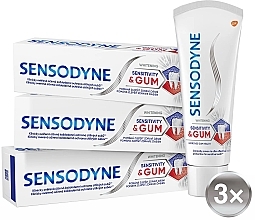 Set - Sensodyne Sensitivity & Gum Whitening Trio (toothpaste/75mlx3) — Bild N1