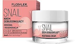 Feuchtigkeitsspendende und renegerierende Anti-Falten Gesichtscreme mit Schneckenschleimfiltrat - Floslek Snail Restoring Cream — Bild N1