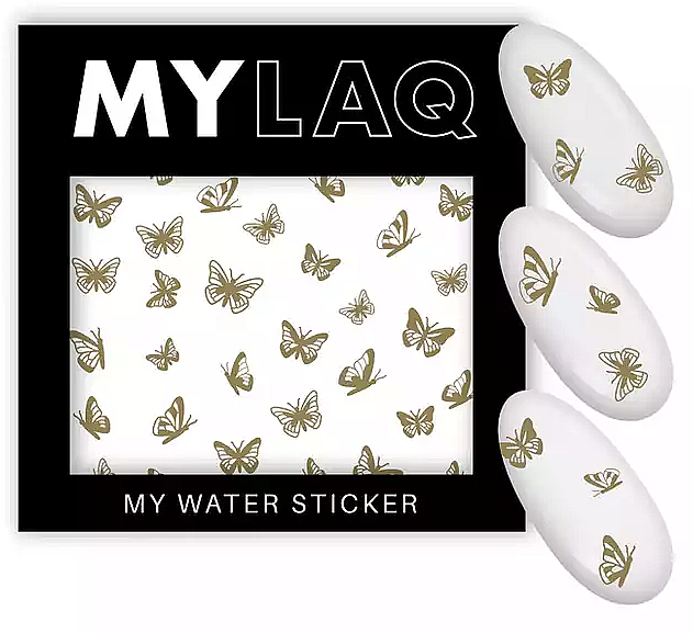 Nagelsticker My Gold Butterfly Sticker - MylaQ My Water Sticker — Bild N1