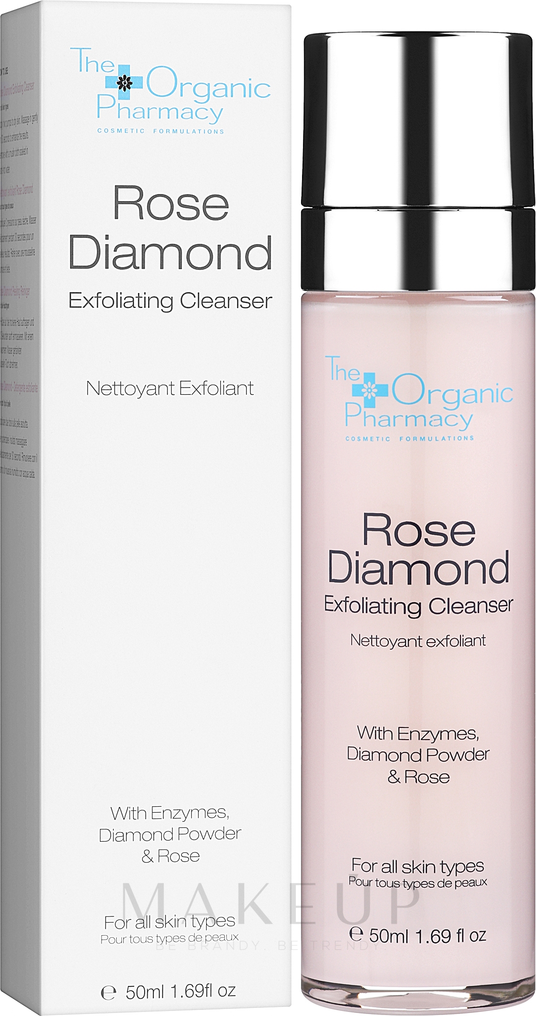 Peeling-Reinigungsgel - The Organic Pharmacy Rose Diamond Exfoliating Cleanser — Bild 50 ml