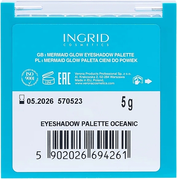 Lidschatten-Palette - Ingrid Cosmetics Mermaid Glow Eyeshdow Palette — Bild N3